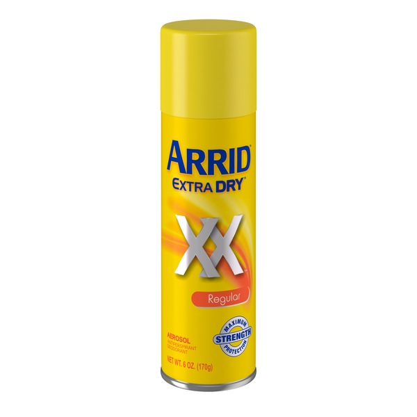 Arrid XX Extra Dry Aerosol Antiperspirant & Deodorant Dry Spray, Regular, 6 OZ