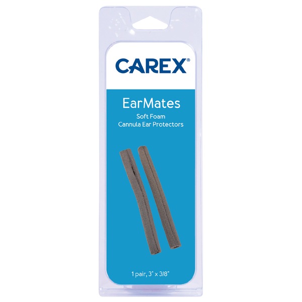 Carex Earmates Soft Foam Cannula Ear Protectors, 2 CT