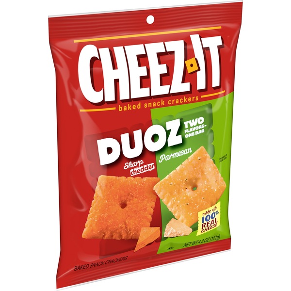 Cheez-It DUOZ Sharp Cheddar & Parmesan Cheese Crackers, 4.3 oz