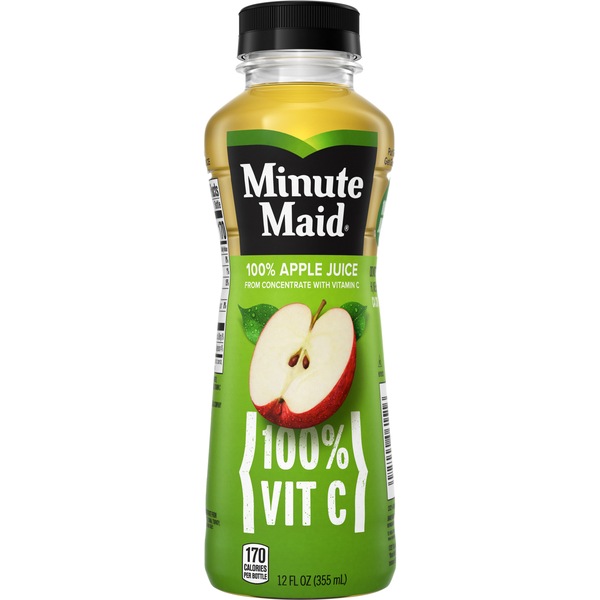 Minute Maid Apple Juice With Vitamin C, Fruit Juice Drink, 12 oz