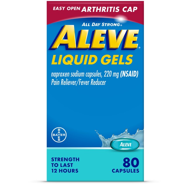 Aleve Liqui-Gels Easy Open Arthritis Cap 220 MG Naproxen Sodium Capsules, 80 CT