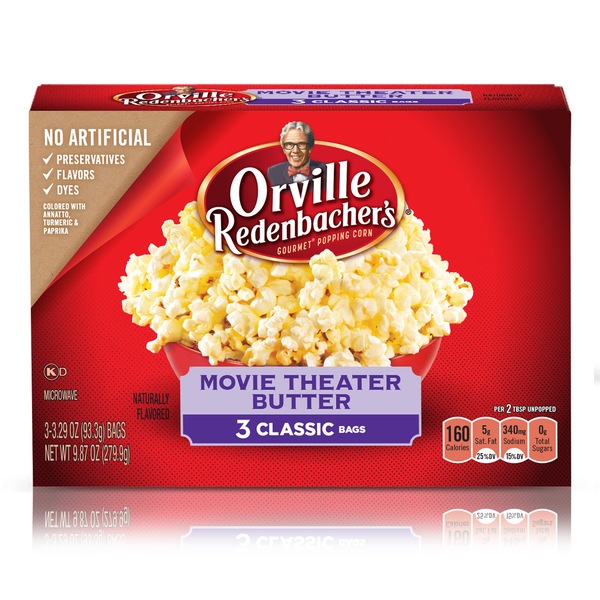 Orville Redenbacher's Movie Theater Butter Microwave Popcorn, 3 ct, 9.87 oz