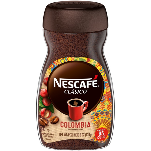 Nescafe Clasico Colombia Instant Coffee, 6 oz