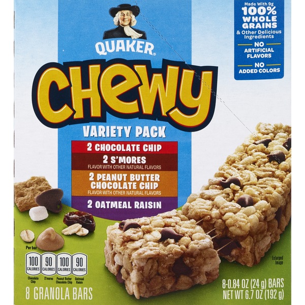 Quaker Chewy Granola Bars, Variety Pack, 8 ct, 6.7 oz