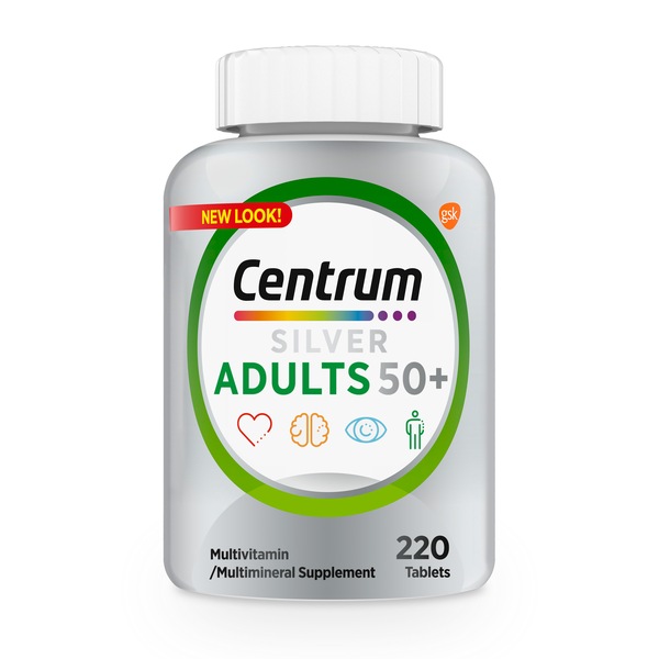 Centrum Silver Multivitamin for Adults 50 Plus, Multivitamin/Multimineral Supplement with Vitamin D3, B Vitamins, Calcium and Antioxidants