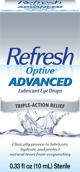 Refresh Optive Advanced Lubricant Eye Drops, 0.33 fl oz