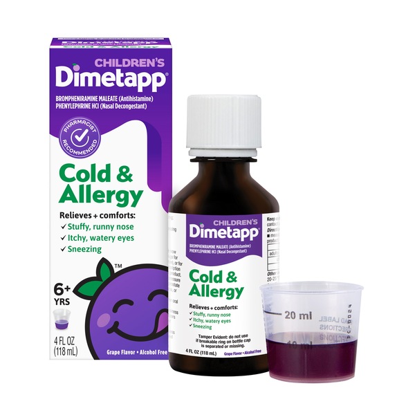 Dimetapp Children's Cold & Allergy Liquid, Grape, 4 OZ