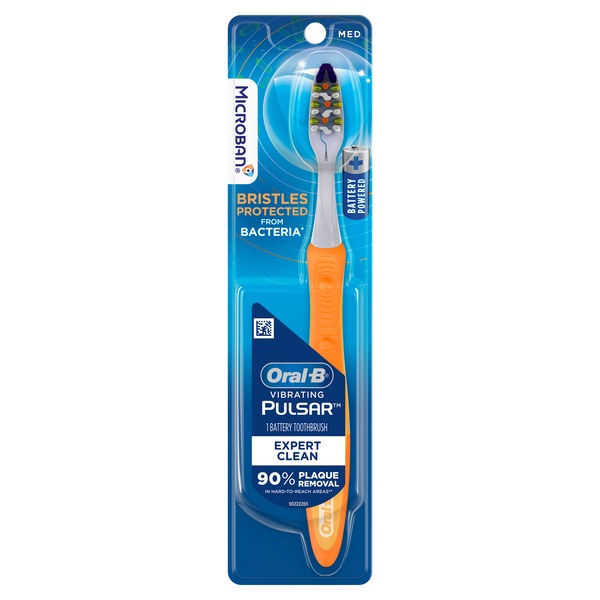 Oral-B Vibrating Pulsar Battery Toothbrush, Expert Clean, Medium Bristles