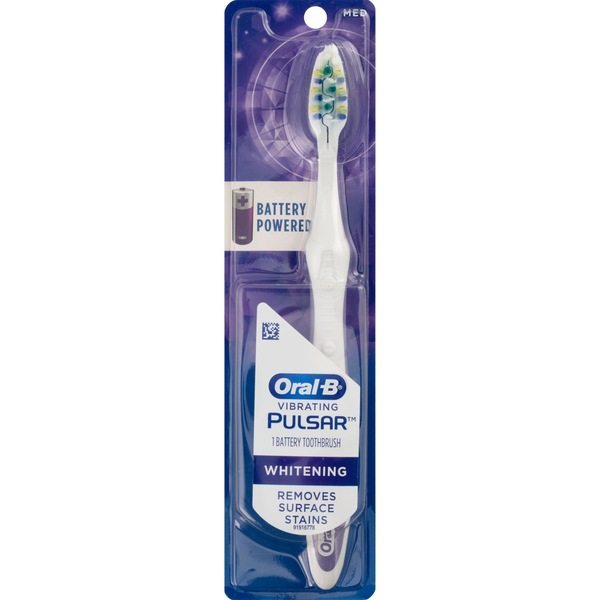 Oral-B Vibrating Pulsar Whitening Battery Toothbrush, Medium Bristle