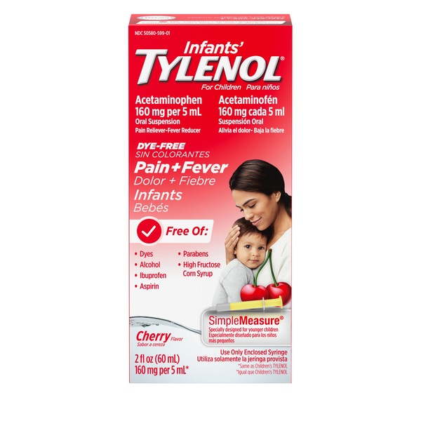 Infants' Tylenol Dye-Free Simple Measure Acetaminophen Oral Suspension, Cherry