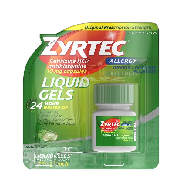 Zyrtec 24HR Allergy Relief Liquid Gels