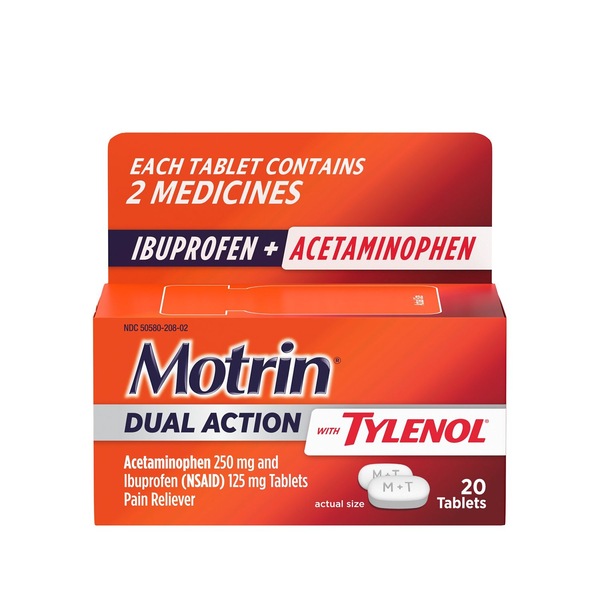 Motrin Dual Action with Tylenol, Ibuprofen & Acetaminophen