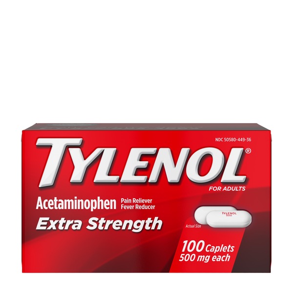 Tylenol Extra Strength Acetaminophen 500 MG Caplets