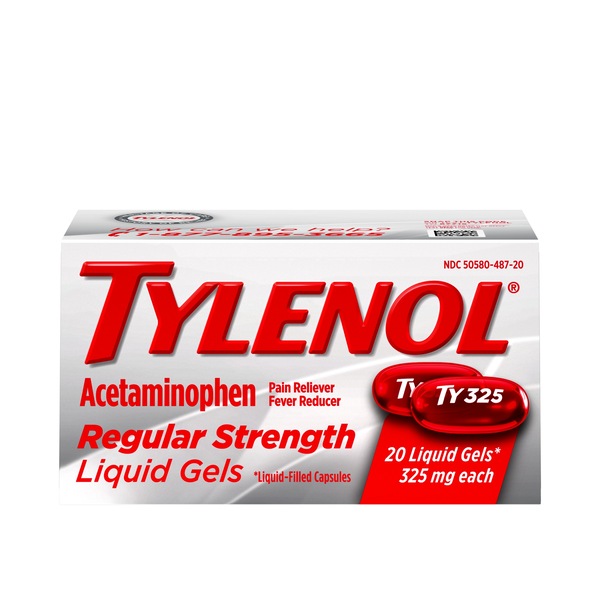 Tylenol Regular Strength Acetaminophen 325 MG Liquid Gels, 20 CT