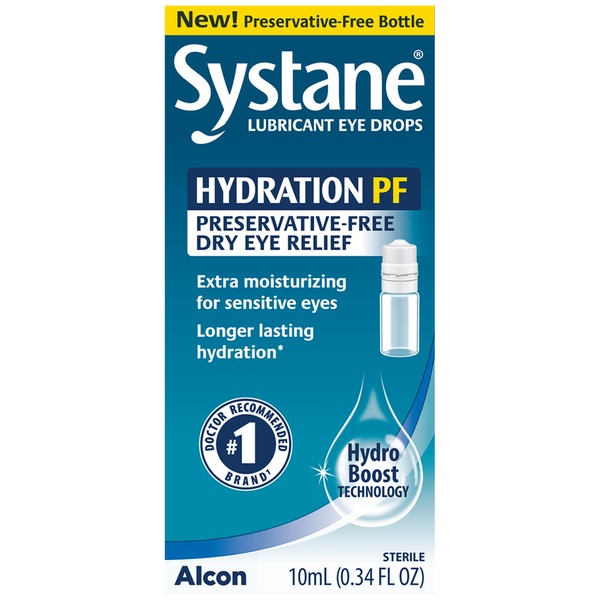 Systane Hydration Preservative-Free Daily Eye Relief Eye Drops, 0.34 fl oz