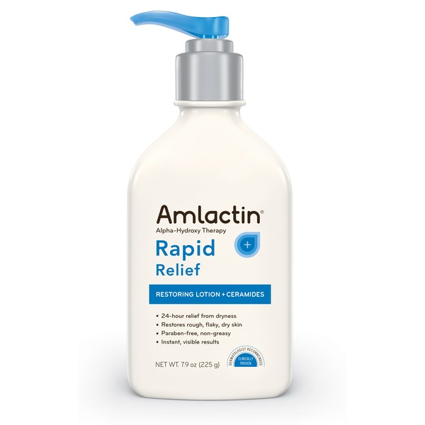 AmLactin Rapid Relief Restoring Lotion + Ceramides, Paraben-Free, 7.9 OZ