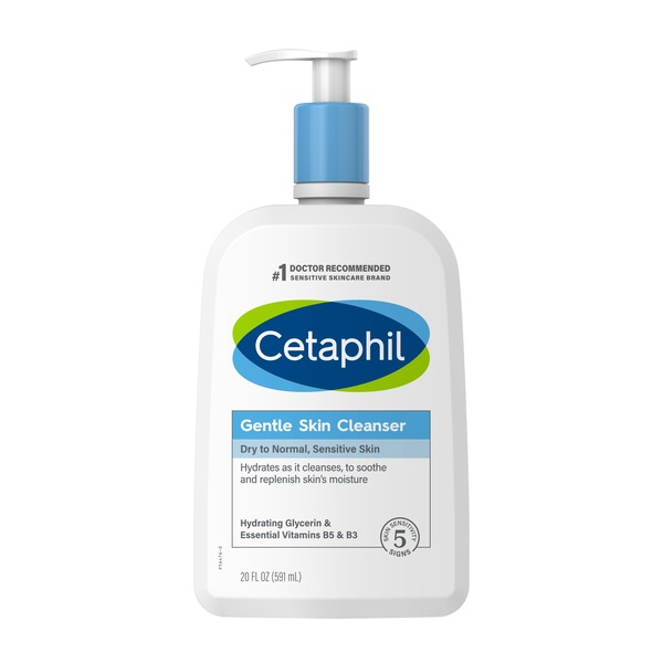 Cetaphil Hydrating Gentle Skin Cleanser for Dry to Normal Sensitive Skin, 16 OZ