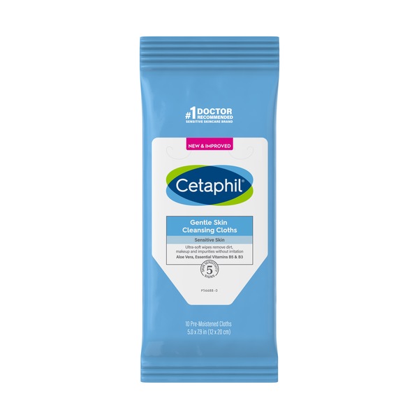 Cetaphil Gentle Skin Cleansing Cloth, 10CT