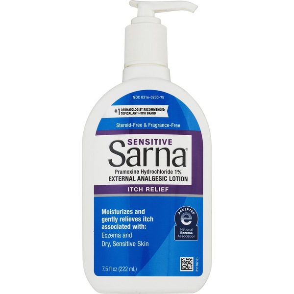 Sarna Sensitive Anti-Itch Lotion for Relief, 7.5 OZ