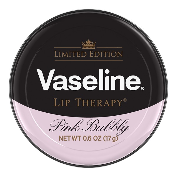 Vaseline Lip Therapy Pink Bubbly Lip Balm Tin, 0.6 OZ