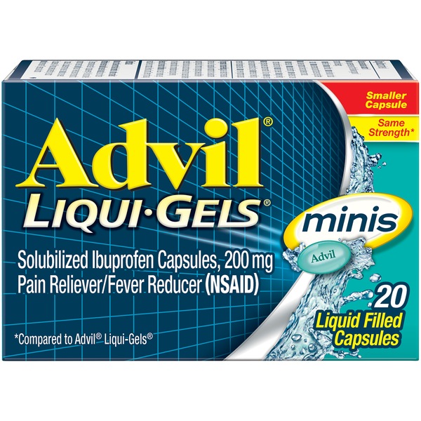 Advil Liqui-Gels Minis - Ibuprofeno en cápsulas, 200 mg