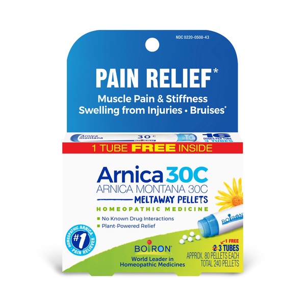 Homeopathic Boiron Arnica 30C, Buy 2 Get 1 Free Pack
