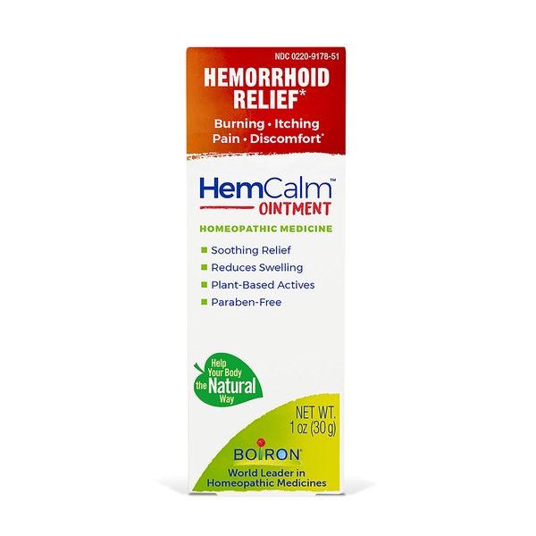 Boiron HemCalm Homeopathic Medicine for Hemorrhoid Relief Ointment, 1 OZ