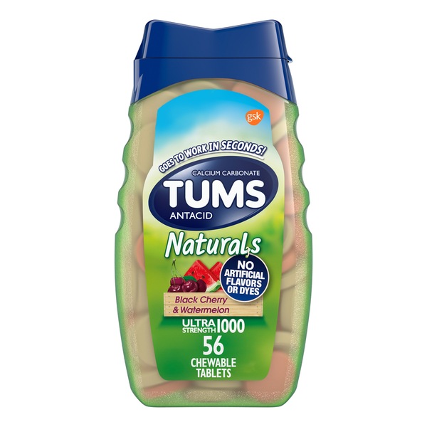 TUMS Naturals Ultra Strength Antacid Chewable Tablets