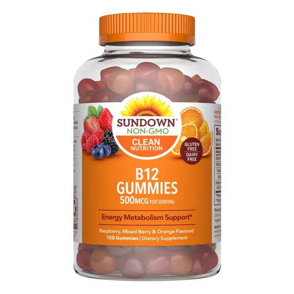 Sundown Vitamin B-12 Energy Metabolism Support Gummies, 500 mcg, 150 CT