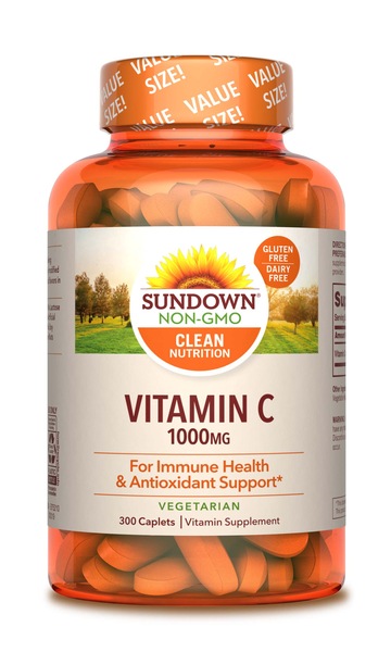 Sundown Naturals Vitamin C Caplets 1000mg, 300CT