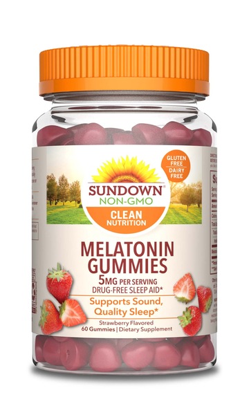 Sundown Naturals - Melatonina en gomitas, 5 mg, 60 u.