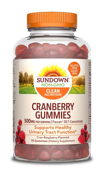 Sundown Naturals Cranberry Gummies 500mg, 75CT