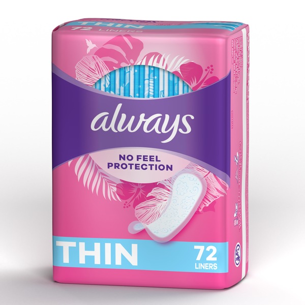 Always Thin Mince Liners, 72 CT