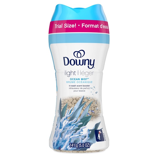 Downy Light Laundry Scent Booster Beads for Washer, Ocean Mist, No Heavy Perfumes, 5 oz