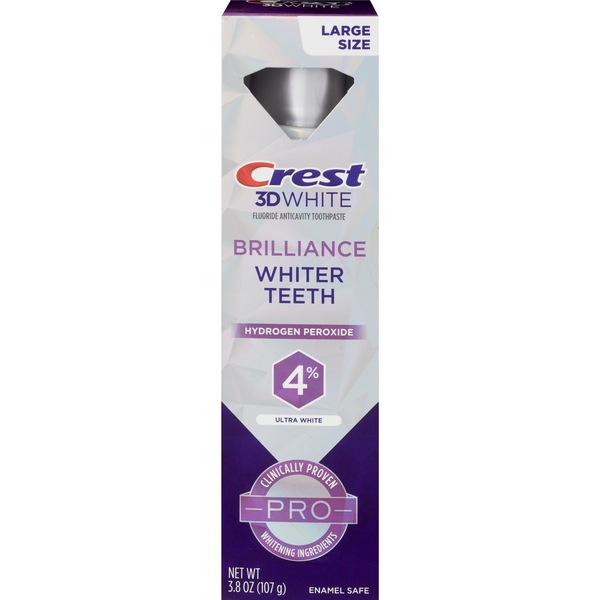 Crest 3D White Brilliance Whiter Teeth Tooth Paste, Ultra White, 3.8 OZ