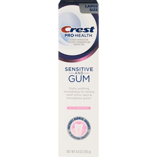 Crest Pro-Health Sensitive & Gum Toothpaste, All Day Protection, 4.8 OZ