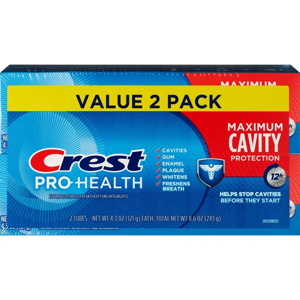 Crest Pro-Health Maximum Cavity Protection Toothpaste, 4.3 OZ, 2CT