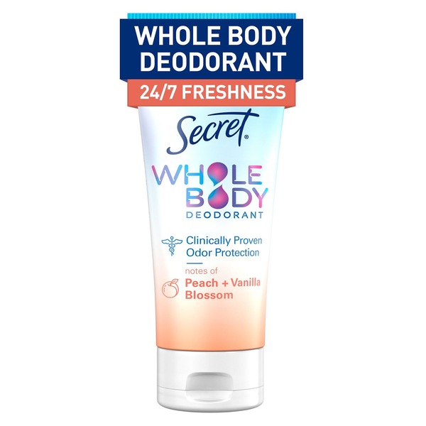 Secret Whole Body Cream, Peach & Vanilla Blossom, 3 OZ