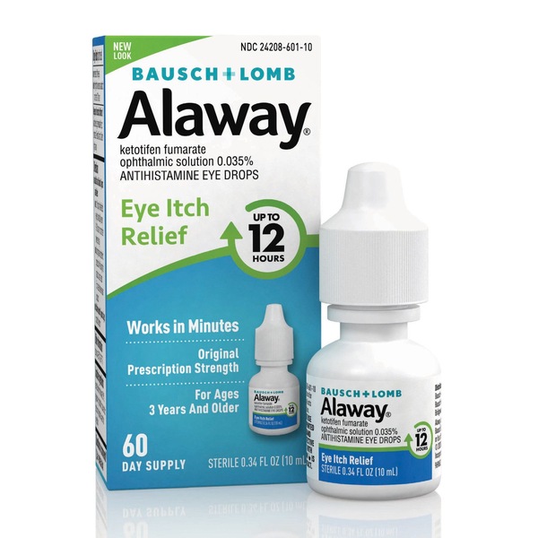 Bauch & Lomb Alaway Eye Itch Relief Drops, 0.34 fl oz
