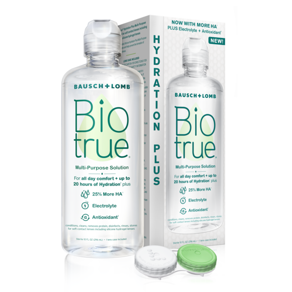 Biotrue Hydration Plus Multi-Purpose Solution, Lens Case Included