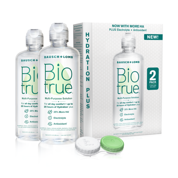 Biotrue Hydration Plus Multi-Purpose Solution, Lens Case Included