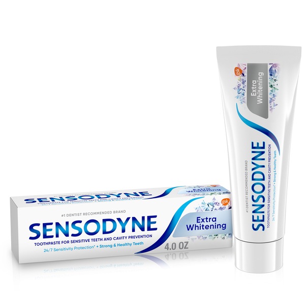 Sensodyne Extra Whitening Toothpaste for Sensitive Teeth and Cavity Protection
