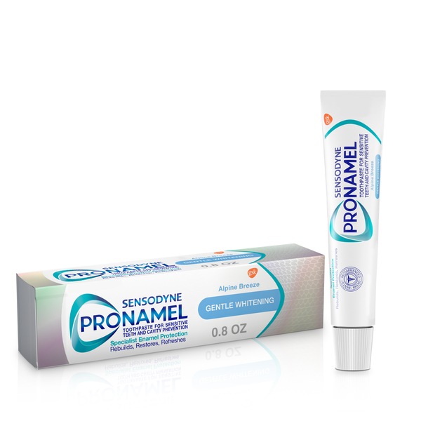 Sensodyne Pronamel Gentle Whitening Fluoride Toothpaste to Strengthen and Protect Enamel, 0.8 ounces Trial Size