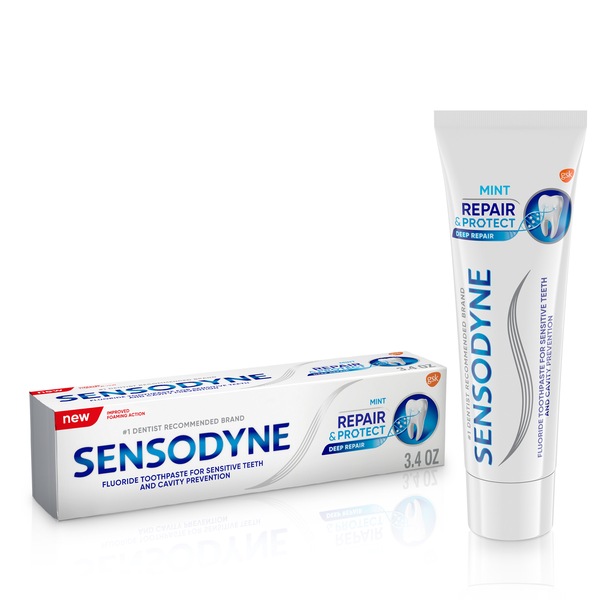 Sensodyne Repair and Protect Fluoride Toothpaste for Sensitive Teeth and Cavity Protection