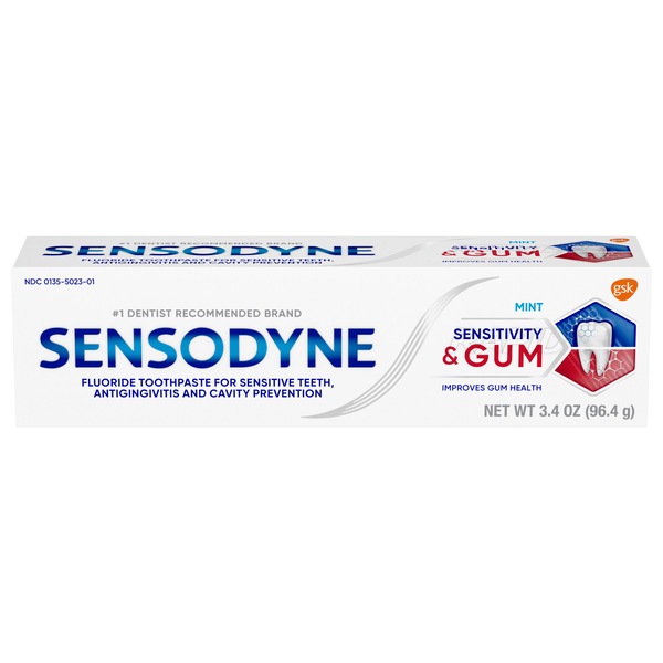 Sensodyne Sensitivity & Gum Sensitive Toothpaste, Mint, 3.4 OZ