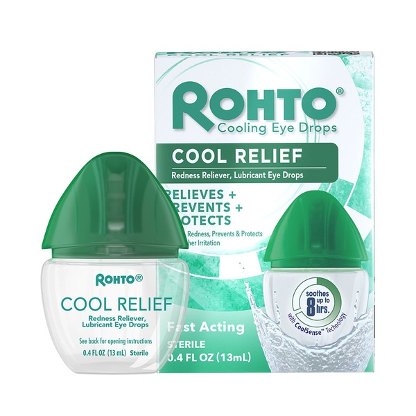 Rohto Cool Relief, Redness Reliever Lubricant Eye Drops, 0.4 fl oz 