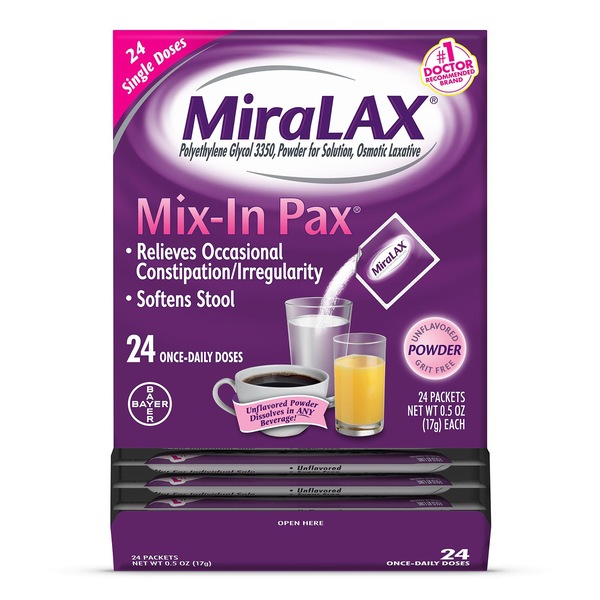 Miralax Mix-In Pax Powder Packets