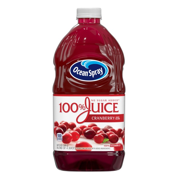 Ocean Spray 100% Juice Cranberry, 64 oz