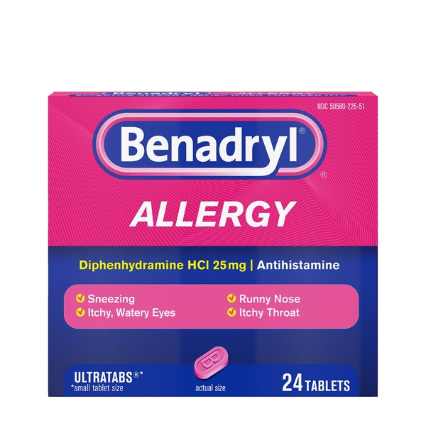 Benadryl Allergy Ultratabs Tablets, 24 CT