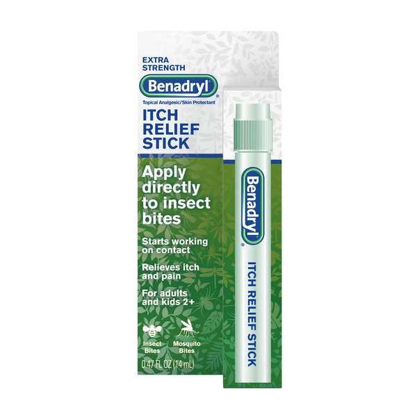 Benadryl Extra Strength Itch Relief Stick, Travel Size, 0.47 FL OZ